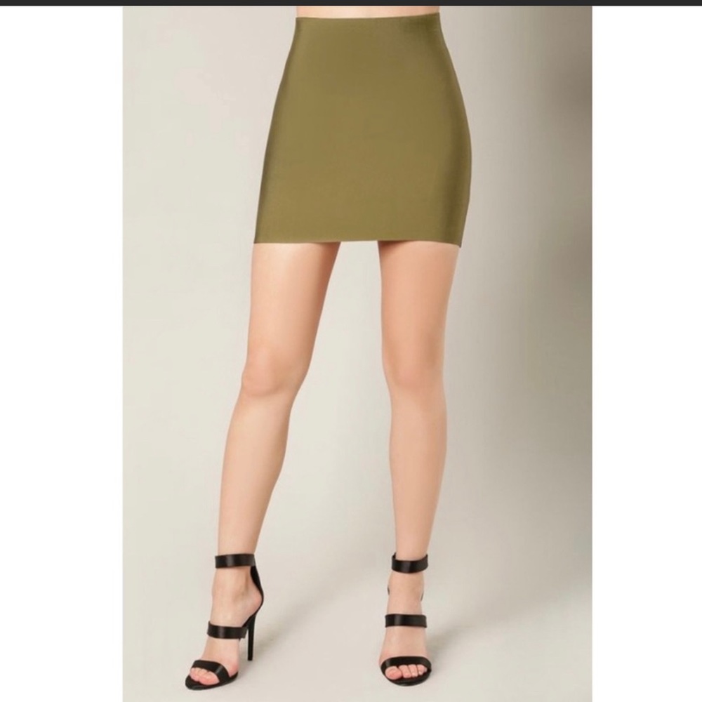 Wow Couture OLIVE GREEN BANDAGE SKIRT